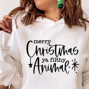 Merry Christmas Ya Filthy Animal Hoodie